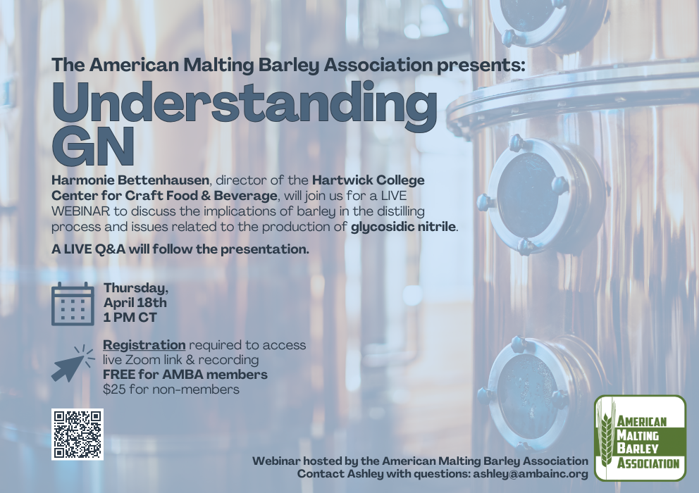 Understanding GN webinar focuses on implications of barley use in the distilling process